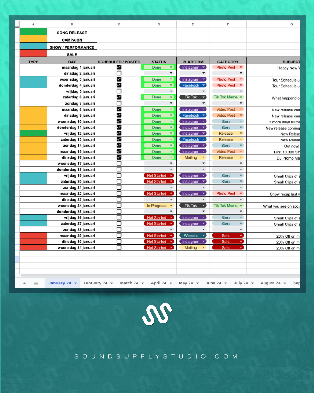 SOCIAL MEDIA CONTENT CALENDAR 2024